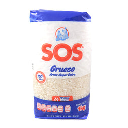 ARROZ SOS GRUESO AZUL 1 KG (BULTO 12 KG)
